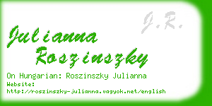 julianna roszinszky business card